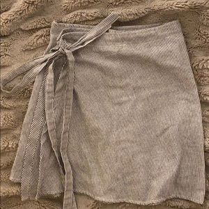 Brandy Melville Striped Wrap Tie Skirt